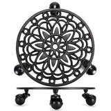 Pot Stand on Wheels Black 02