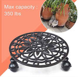 Pot Stand on Wheels Black 03