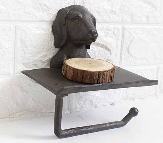 Dog Head Toilet Paper Roll Holder 2
