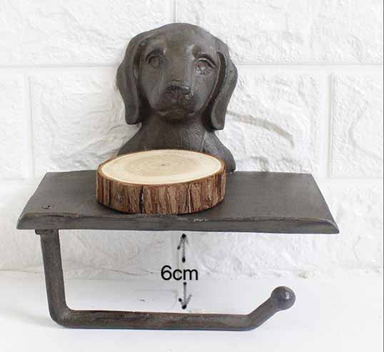 Dog Head Toilet Paper Roll Holder 5