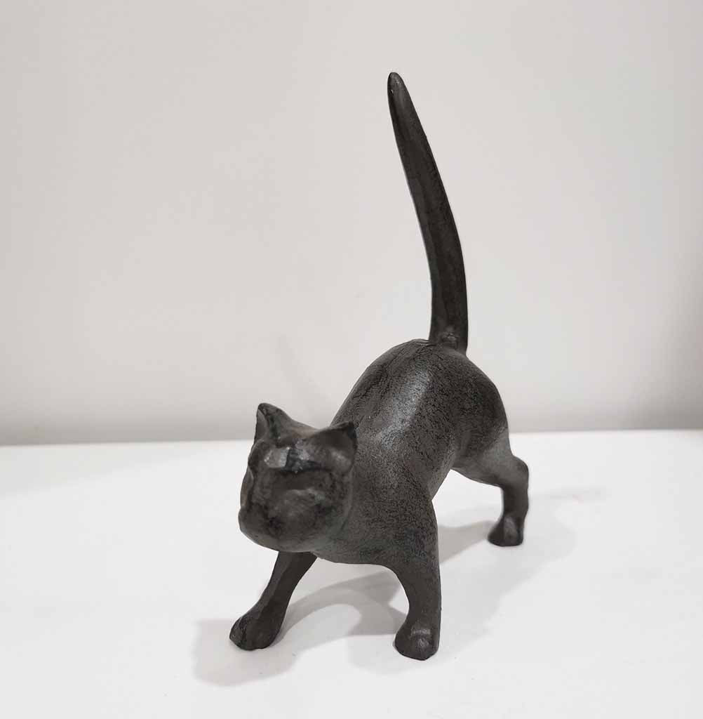 Cast Iron Cat Sculpture 2