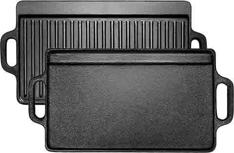 Cast Iron Griddle Plate Reversible Grill Medium Size 02