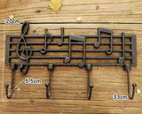 Cast Iron Musical Note 4 Hook 02